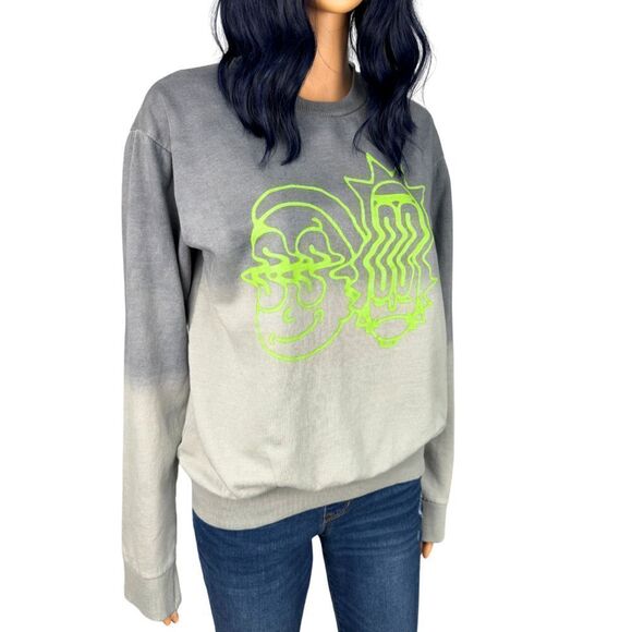 Rick & Morty Gray Crew Neck Graphic Sweatshirt - Picture 3 of 5